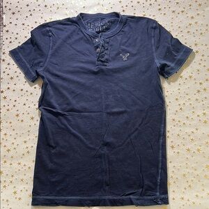 American Eagle Outfitters Blue Casual Button Down Shirt